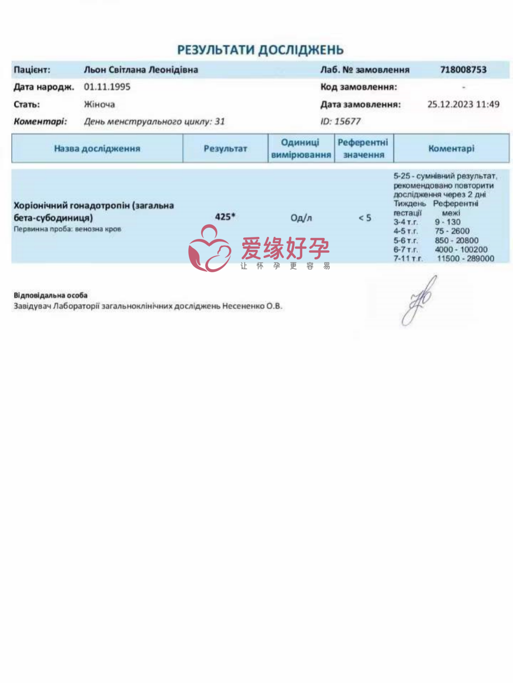 代孕孕母验孕成功