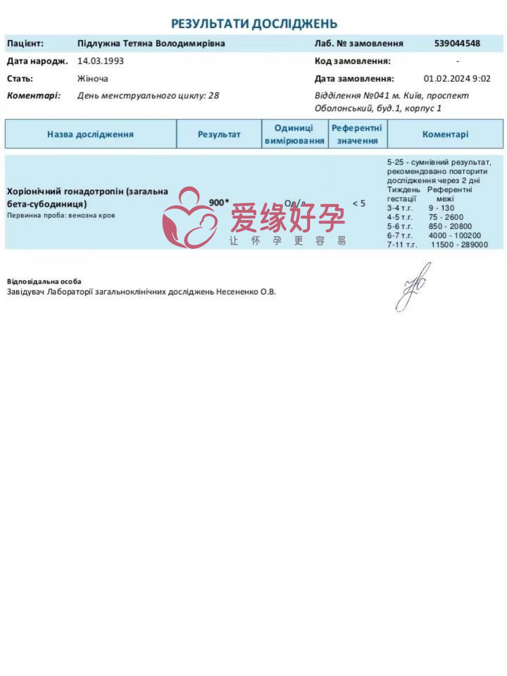 代孕代孕代母验孕成功HCG爆表
