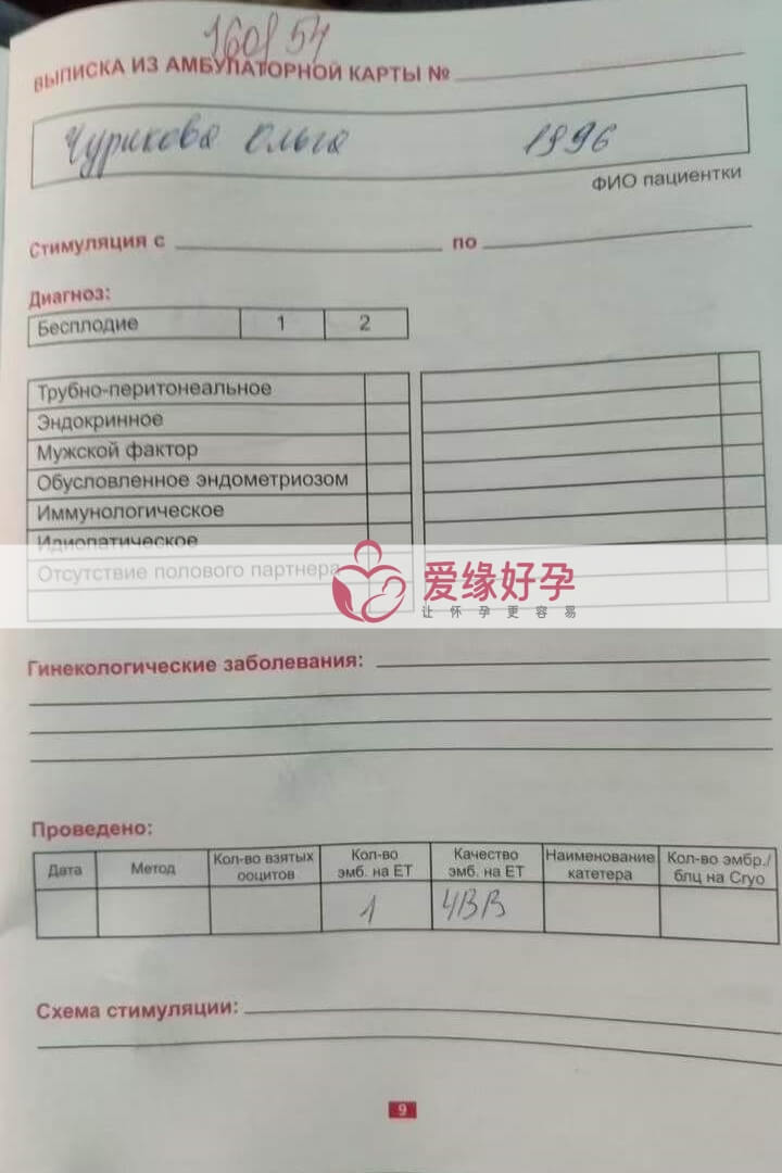 代孕代孕代母移植一颗囊胚