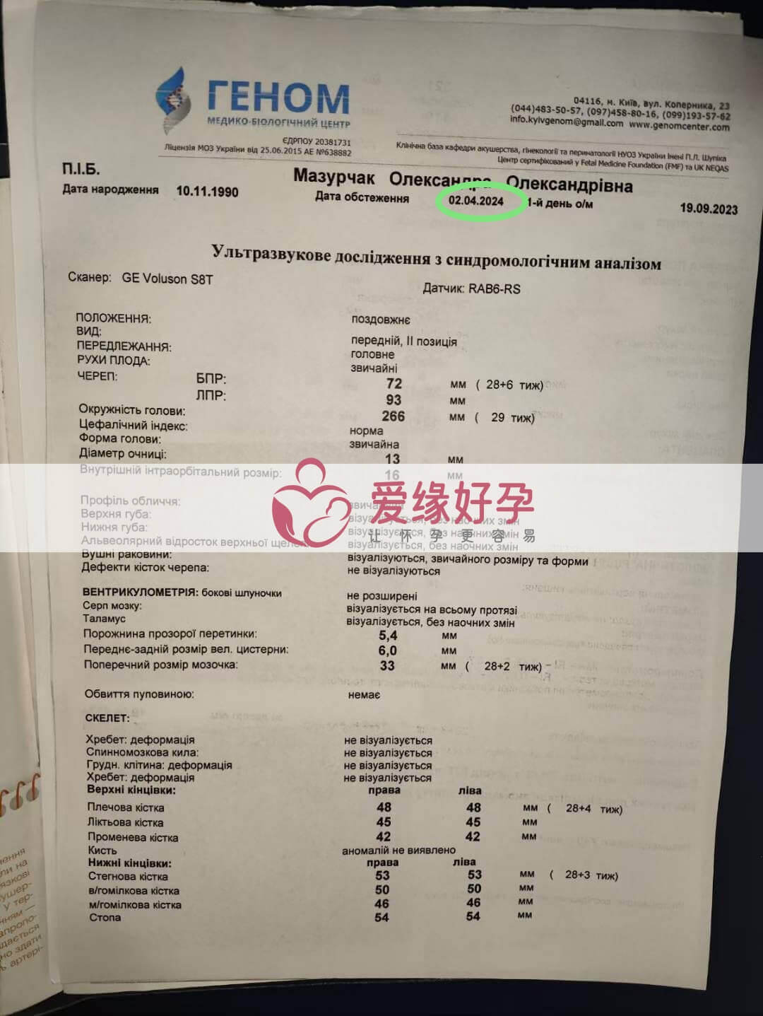 代孕代孕代母28周孕检顺利通过！