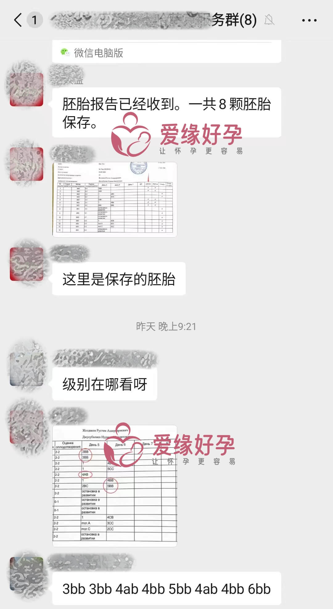 爱缘好孕:哈萨克斯坦自卵客户W女士胚胎报告符合预期