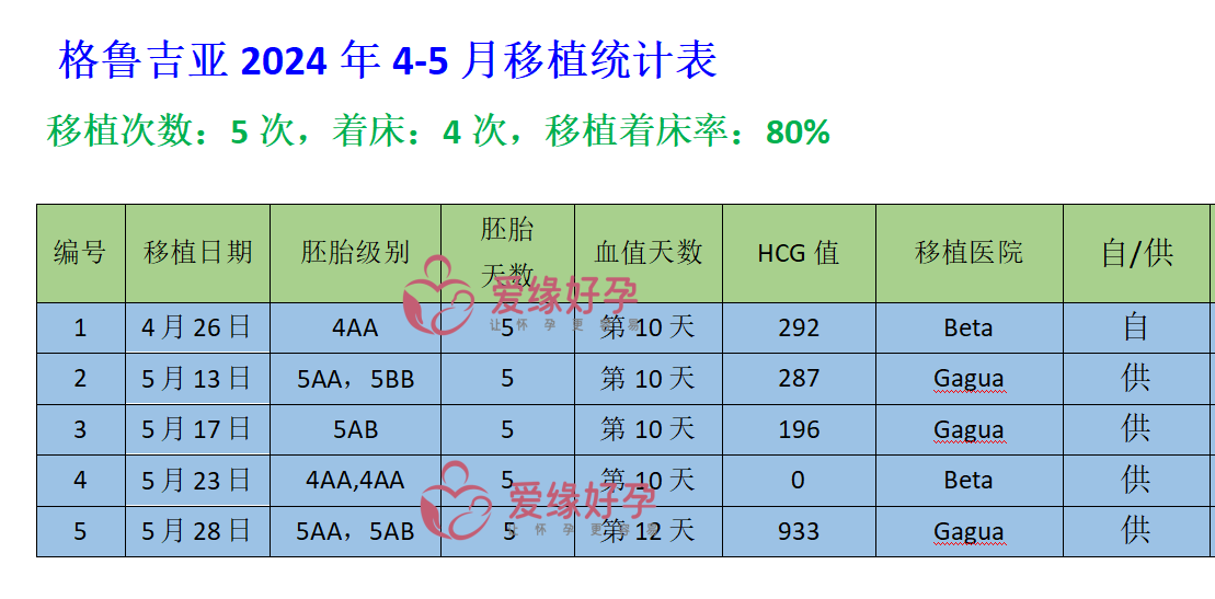 爱缘好孕:格鲁吉亚代孕移植着床成功率是多少了？