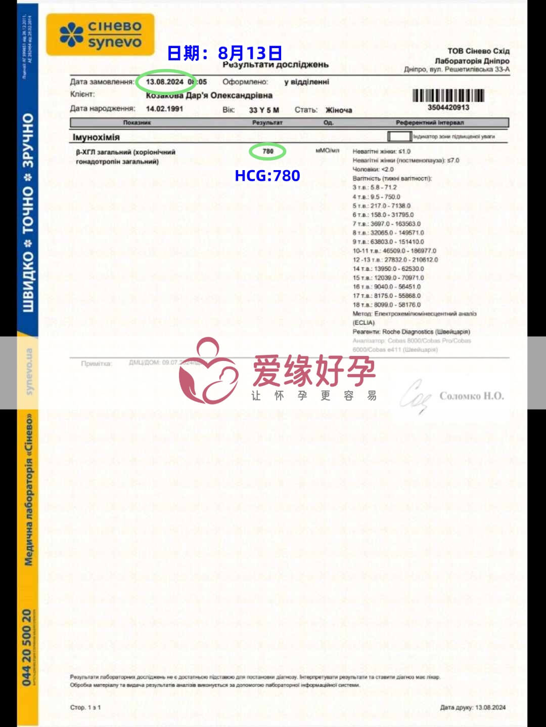 爱缘好孕格鲁吉亚代孕代母着床验孕成功!