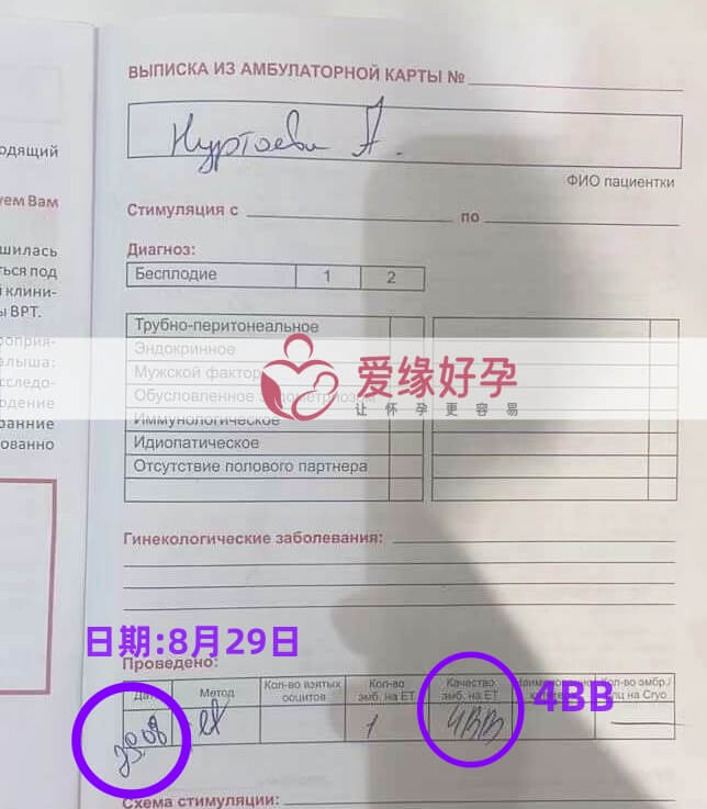 哈萨克斯坦恩泽代孕代母顺利完成移植！