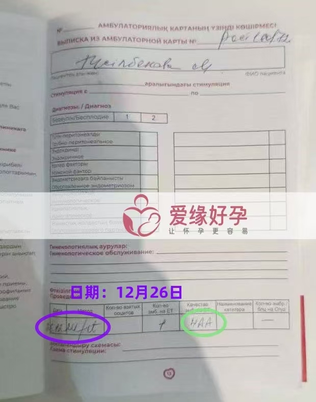 哈萨克斯坦代孕代母顺利完成移植