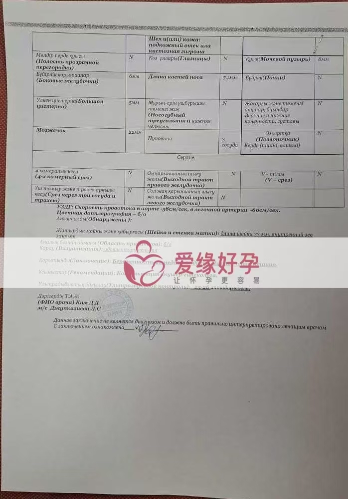 格鲁吉亚代孕代母孕21周产检顺利通过
