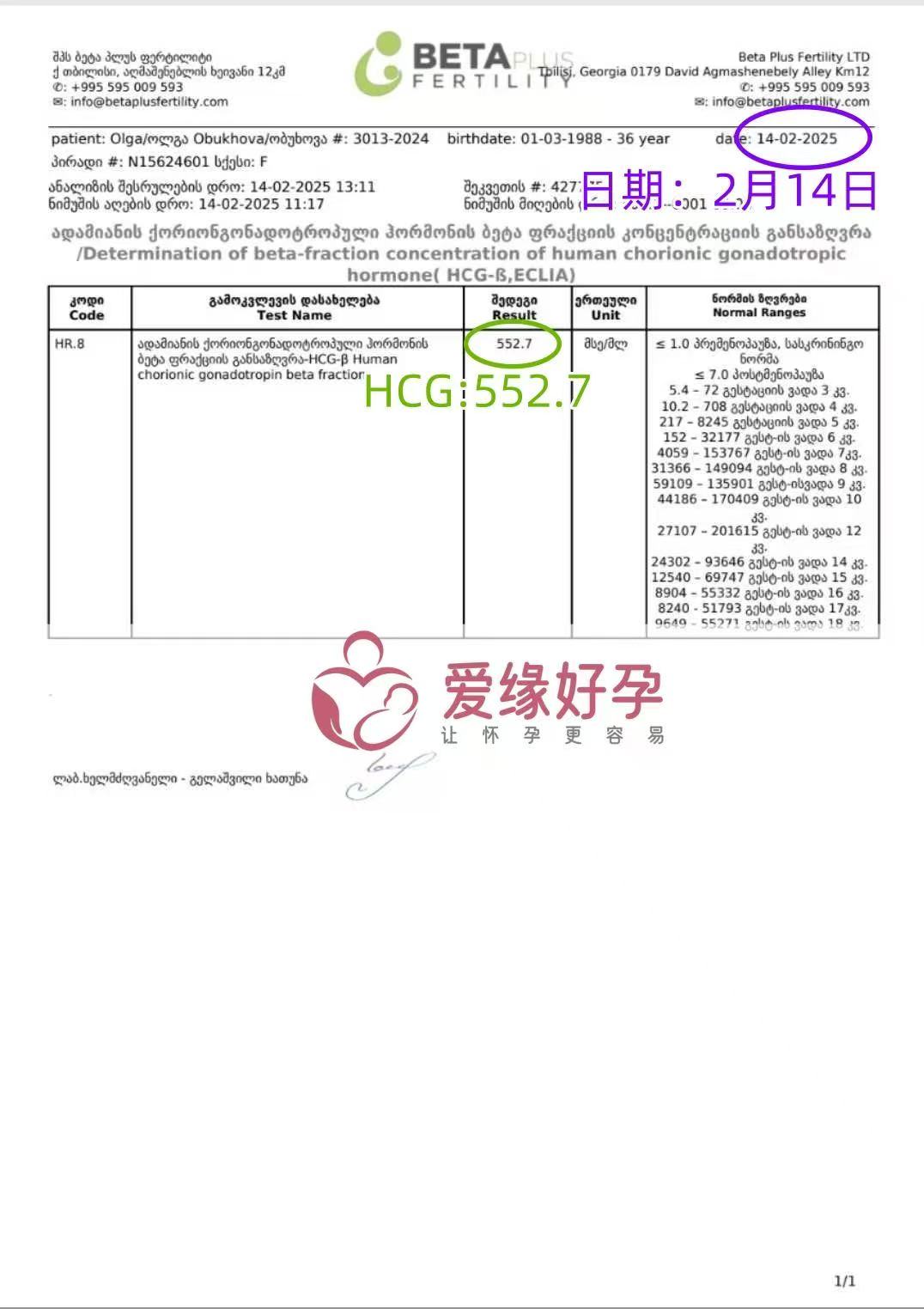 格鲁吉亚代孕代孕代母胚胎成功发芽