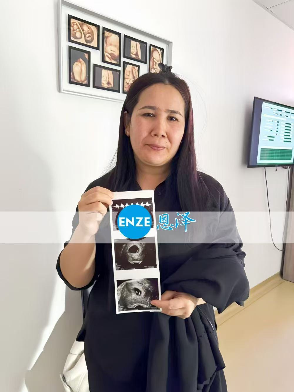 格鲁吉亚代孕代孕代母6周产检顺利通过