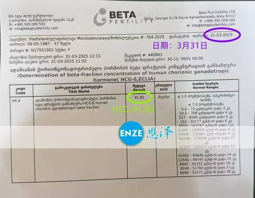格鲁吉亚代孕代孕代母着床成功