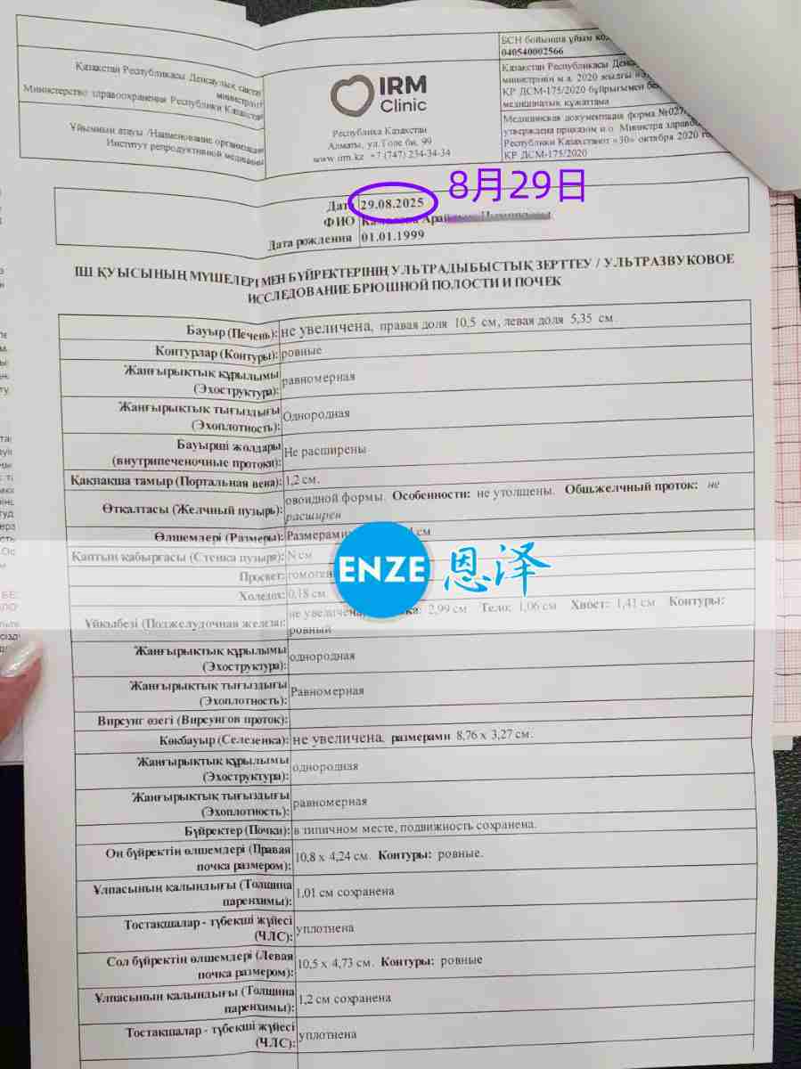 恩泽格鲁吉亚代孕代母17周检查顺利通过